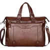 Briefcases Men Briefcase Bag for Documents Designer Leather Brand Men's Business Travel Bags Document Organizer Handbag