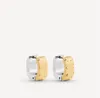 Luxe merk designer hoge kwaliteit goud en zilver dubbele kleur hoepel oorbellen dames039s feest bruidspaar cadeau sieraden 925 s4719677