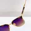 Été vente chaude LES NOUVELLES lunettes de soleil pour hommes marque de luxe hommes femmes métal demi-cadre carré bleu lentille UV400 plage nouvelles lunettes de soleil avec boîte