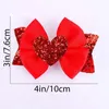 Acessórios de cabelo Ncmama 2 Pcs Glitter Coração Bow Clips para Meninas Dos Desenhos Animados Fita Bowknot Hairpin Bonito Barrettes Headwear Crianças