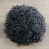 8mm afro toupee man unit unit black mens kinky curly 100 Human Hair African American Toupees for Men Mono Lace with PU حوالي 231226