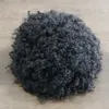 8mm Afro Toupee Man Dokuma Birimi Siyah Erkek Kinky Kıvırcık 100 İnsan Saçı Afrikalı Amerikan Toupees Erkekler İçin Mono Dantel 231226 civarında