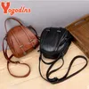 Sacs yogodlns vintage petit sac à bandoulière femmes soft cuir en cuir crossbody sac multifonction sac messager décontracté dame sac à main bolso