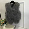 Natural Multi Colors Short Vest 100% Real Genuine Mogolia Sheep Fur Coat Drop Pure Mogolia Fur Gilet ksr855 231226