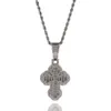 Collier avec pendentif croix Hip Hop pour femmes et hommes, cadeau complet en Zircon 5A, bijoux religieux