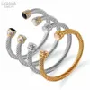 FYSARA câble torsadé fil bracelet manchette Bracelets marque classique bijoux pour femmes hommes noir empilable cadeau de créateur 231226