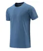 LL-R222 Ny stil Men Yoga outfit gym t shirt träning fitness bär sportkläder tränar basket som kör is siden skjortor utomhus toppar