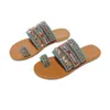 FLOPS BOHEMIAN Etnic Women Slippers Sandálias Femininas Gregas Femme Lantejas Antislip Flips Sapatos de Flipflops ao ar livre de verão