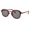 Zonnebrillen Acetaat Mix Alloy Frame Women Men Merkontwerper Hoge kwaliteit Feminino Vintage Eyewear