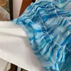 Платья для девочек, цельное синее летнее модное милое платье с сокровищами для дня рождения, свадьбы, детская одежда принцессы для малышей