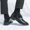 Kledingschoenen handgemaakte slip resistent paarse mannen hakken elegante trouwman heren casual sneakers sport trendy lux