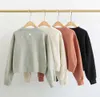 LL555 Women's Yoga Causal Sweatshirts Loose Fit Long Sleeve Sweater Ladies Cotton Workout Athletic Gym Shirts Clothing