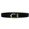 Ceinture créatrice de mode pour hommes élégantes ceinture décontractée mange des affaires C ceinture lisse de boucle de boucle