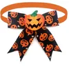 Hundkläder 50st Bow Tie Halloween Pumpkin Mönster husdjur levererar små bowtie katt bowties grooming accessoarer