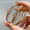 Luxury Bangle Designer Jewelry Man Armband High Quality TifannisSMV Gold High Edition New T Family Knot Armband och Par Style 925 Silver With Original Box JFGB