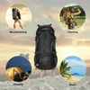 Lixada 50L große wasserdichte Reisetaschen Nylon Rucksack Outdoor Sport Rucksack mit Regenschutz Camping Klettern Trekking Rucksack 231225