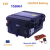 Аккумуляторы Lifepo4 12 В, 150 Ач, водонепроницаемый литиевый аккумулятор 12 В, lifepo4, 150 Ач, фосфат железа с зарядным устройством 20 А для лодочного мотора