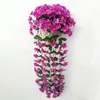 装飾的な花屋内屋外の花バイン再利用可能な人工魔女紫色/屋外の結婚式のパーティーのための紫色の紫色の花輪