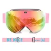 Be Nice Double couche Anti-buée cylindre lunettes de ski magnétiques changer rapidement lentille Snowboard revêtement hommes lunettes d'hiver 231226