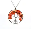 Colliers pendentif faits à la main, pendentif arbre de vie, améthyste, cristal Rose, bijoux Chakra en pierres précieuses, acc0425805805