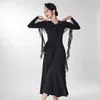 Stage Wear 2023 Profesjonalna sukienka dla tańca dla kobiet nowoczesna taniec balowy długie rękawy praktyka F3026