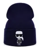 Karl Hop Designer Skallies Cap Sticke Hat Sticked Beanie Winter Hat Hat Solid Accessory Costume Warm Winter Gifts3392998