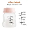 NCVI Breast Milk Storage Bottles Baby with Nipples and Travel Caps AntiColic A Free 47oz140ml 2 Count 231225