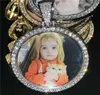 Medallion Custom Po Memory Picture Pendant Necklace With Tennis Chain Jewelry Personalized Zirconia Chains Charm Gift237x83837439495530