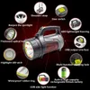 Nuevas linternas portátiles Linterna LED Potente reflector USB Recargable Luz de trabajo Linterna impermeable para acampar Antorcha Proyector Banco de energía