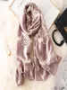 Sciarpe 2022 Spagna Teschio Sciarpa di pura seta Donna Scialli e involucri Bandana Pashmina Summer Beach Hijab Snood 180 90Cm9405948