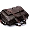 Kolejki mężczyźni podzielona skórzana czarna teczka biznesowa torebka torebki Messenger Mężczyzna vintage na ramiona torba męskie duże laptopa torby podróżne gorące