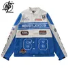 Y2K Retro Cool Baseball Uniform Giacca motociclistica staccabile Uomo da donna Casual Biker Giacche per motociclisti sciolti Hip Hop Harajuku Coats 231226