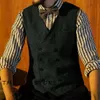 Heren Visgraat Effen Kleur Zakelijk Vest Gothic Chaleco Pak Mannelijke Wang Vesten voor Vrouwen Formele Man Ambo Steampunk Vest