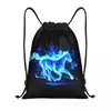 Shopping Bags Custom Arab Tent With Horses And Other Animals Drawstring For Training Yoga Backpacks Men Women Sports Gym Sackpack