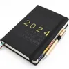 2024 Planner Notebook Monthly and Weekly A5 Leather Cover Diary 2024 Agenda School and Office Supplies Station 231226