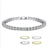 Collegamento, catena 2022 Una fila tre file piene di diamanti Braccialetti con zirconi e cristalli da rovskis Bracciale da donna alla moda Regali di Natale2848498