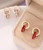 Crystal Diamond Stud örhängen Rose Gold Fashion Titanium Steel Double Sound Roman Siffer Studs Earring For Women Gift SMycken NE7061517