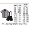 Clothing Sets Formal Boy Wedding Outfit Children Cotton Summer Set Black & White Plaid Top Kid Gentleman Suit Handsome 1 2 3 4 5 6 7Y