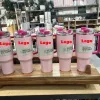 40oz مروي H2.0 Tumblers Cosmo Pink Parade Target Red Stainsal Steel Veterines Cups Cilicone Contable Lid and Straw Car Mugs