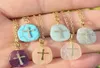 Women039S Natural Stone Cross Necklace Gold Chains Fashion Jewelry for Women Will and Sandy3980860