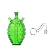 Atacado Grenade Mini Hookah Double Joint Creative Glass Oil Burner Bong Water Dab Rig Bongs Pipe com duas mangueiras de silicone e fumar BJ