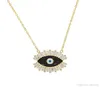 Gold black stone 2019 Turkish evil eye necklace for women and ladies lucky fashion jewelry Gold color cubic zirconia jewelry party7396510