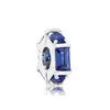 Collana in argento 925 di nuova moda amore piastra di isolamento serie diamante pieno blu scultura di ghiaccio fascino PAN braccialetto collana perline fai da te spedizione gratuita