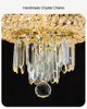 Plafonniers en cristal de bronze américain luminaire européen vintage lustre en cuivre plafonniers rétro chambre hall maison art décor lustre lampara luminarias