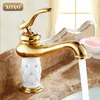 Faucets Wholesale XOXO Free Shipping bathroom basin gold faucet ,Brass with Diamond/crystal body tap New Single Handle hot and cold tap 5
