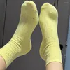 Женские носки, 1/5 пары кавайных мигающих горошек, милые повседневные длинные носки средней длины для девочек, Harajuku, вязаные кашемировые носки Medias
