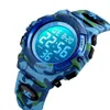 Mode Outdoor Sport Horloges voor Kinderen Jongens Studenten Camouflage Lichtgevende Waterdichte Kinderen Digitale Horloges 231226