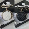 2024 nieuwe lederen tas 23c bal Luxe designer tas Gouden crossbody 8A kwaliteit camera Schoudertassen Mode retro dame portemonnee Klassieke ronde ketting tote