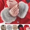 Elbow & Knee Pads Knee Pads Elbow 1Pair Women Fashion Winter Warm Faux Fur Elastic Wrist Slap On Cuffs Ladies Solid Color Arm Warmer P Dh8Zr