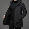 2023 chegada de inverno homens jaqueta quente de alta qualidade casaco casual engrossar com capuz parka masculino tamanho m 4xl 231226